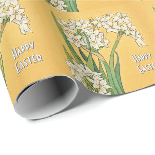 Papel De Regalo Narciso Art Nouveau - Pascua