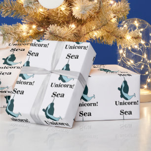 Papel De Regalo Narval Unicornio Marino Divertido