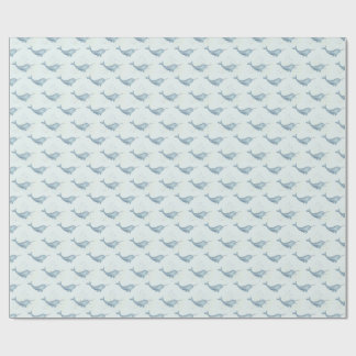 Papel De Regalo Narwhal de acuarela "Sea Unicorn"