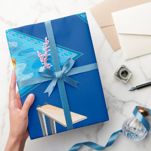 Papel De Regalo Natación chica