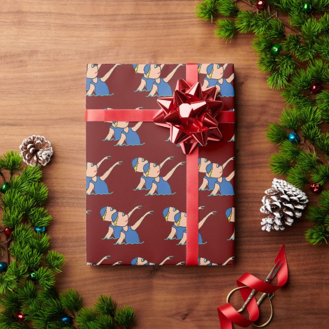Papel De Regalo Natación de sincro (Regalo de vacaciones)