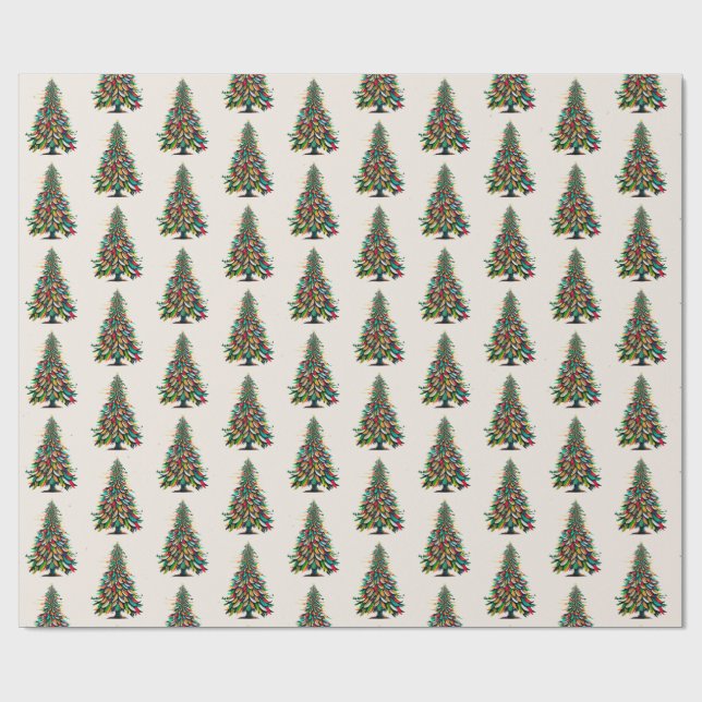 Papel De Regalo Native American Feather Christmas Tree  (Superficie plana)