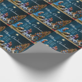 Papel De Regalo Natividad de Navidad con cita