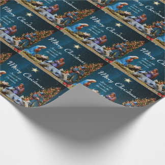 Papel De Regalo Natividad de Navidad con cita