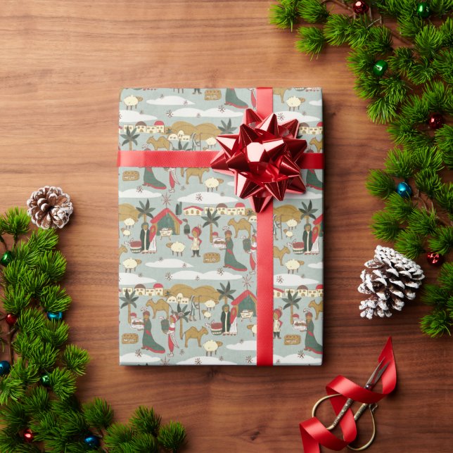 Papel De Regalo Natividad de Navidad Más Sabios (Regalo de vacaciones)