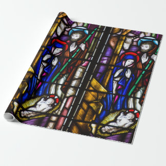 Papel De Regalo Natividad de vidrio manchado