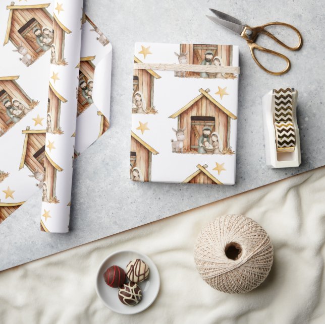 Papel De Regalo Natividad María José Niño Jesús Navidades estables (Artesanía)