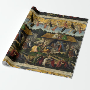 Papel De Regalo NATIVIDAD MÍSTICA por Sandro Botticelli ,Navidad