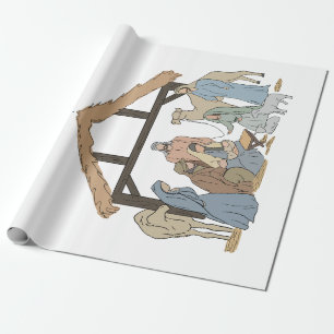 PAPEL DE REGALO NATIVITY CHRISTMAS WRAPPING PAPER 