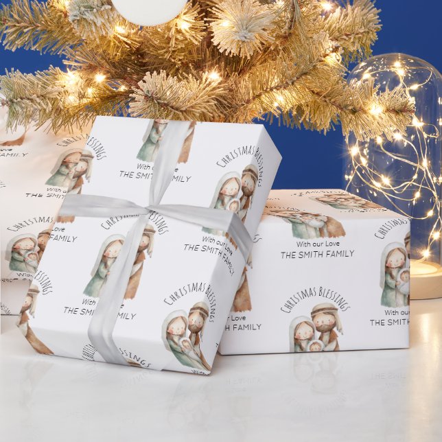 Papel De Regalo Nativity Christmas Wrapping Paper - Christian Gift (Vacaciones)