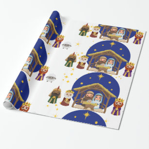 Papel De Regalo Nativity Manger