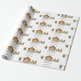 Papel De Regalo Nativity Scene Holiday Gift Wrap Christmas Family