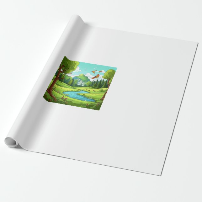 Papel De Regalo Naturaleza 15 (Desenrollado)