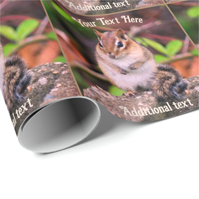 Papel De Regalo Naturaleza animal de Chipmunk Cute Personalizada (Esquina del rollo)