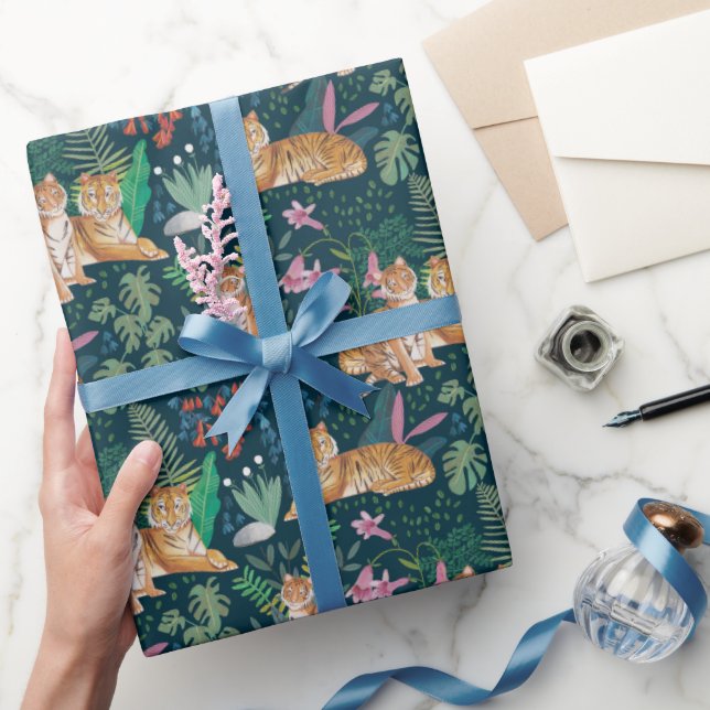 Papel De Regalo Naturaleza de la Selva Naturaleza de los Gatos Sal (Regalar)
