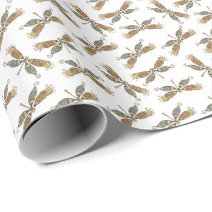 Papel De Regalo Naturaleza de libélulas