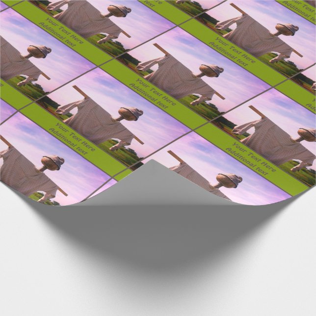 Papel De Regalo Naturaleza de los espantapájaros del jardín person (Esquina)