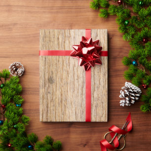 Papel De Regalo Naturaleza de madera de la cabaña del navidad