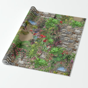 Papel De Regalo Naturaleza interior y exterior en flor
