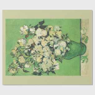 Papel De Regalo Naturaleza muerta - Rosas rosadas en un jarrón, Va