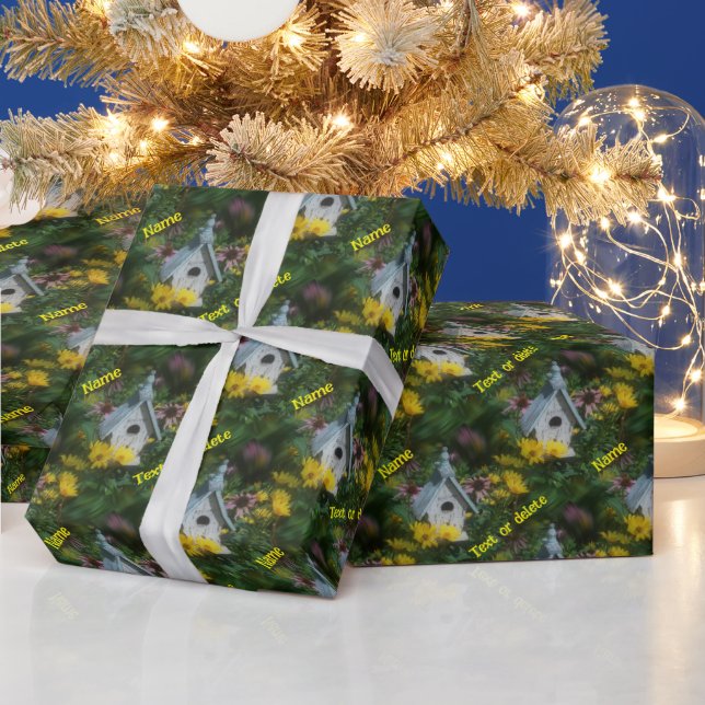Papel De Regalo Naturaleza personalizada de los jardines de flores (Vacaciones)
