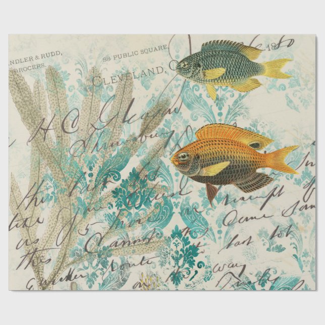 Papel De Regalo Náutica vintage (Superficie plana)