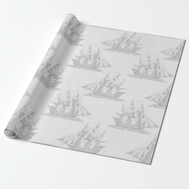 Papel De Regalo Náutica vintage (Desenrollado)