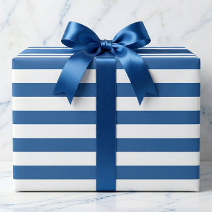 Papel de regalo náutico a rayas de cabaña