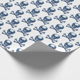 Papel De Regalo Náutico - Pirata / Calavera y Crossbone