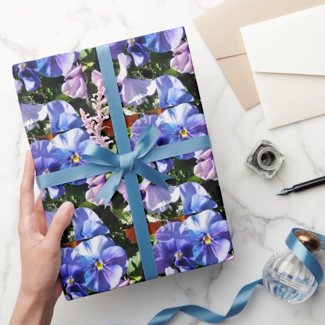 Papel De Regalo Nave de flor morada o (Regalar)