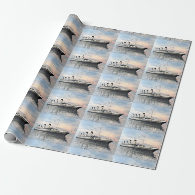 Papel De Regalo Nave titánica - 3D rinden (Desenrollado)