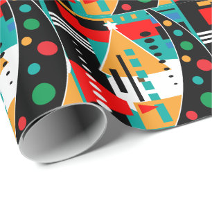 Papel De Regalo Navidad abstracto retro