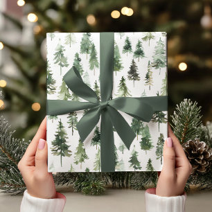 Papel De Regalo Navidad Acuarela Inspirada en la Naturaleza