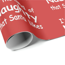 Papel De Regalo navidad adulto divertido soy el Santa travieso