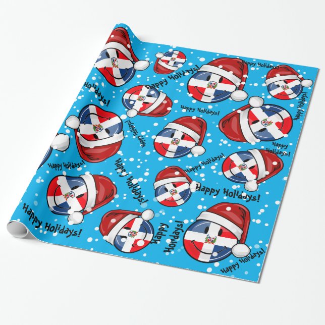 Papel De Regalo Navidad alegre de la bandera de la República (Desenrollado)