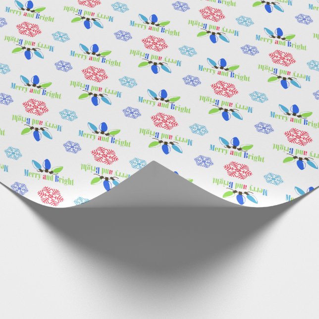 Papel De Regalo Navidad Alegre y Brillante  (Esquina)