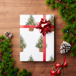 Papel De Regalo Navidad Árbol vacaciones moderna simple estacional