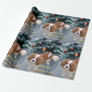 Papel De Regalo Navidad arrogante del perro de aguas de rey