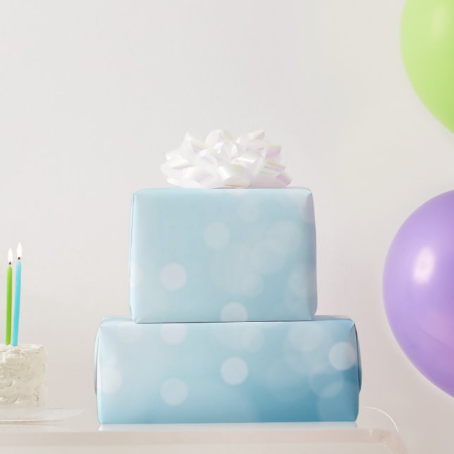 Papel De Regalo Navidad Azul Pálido (Regalos de fiesta)