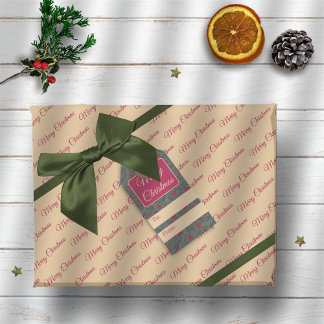 Papel De Regalo Navidad Bayas de Acebo