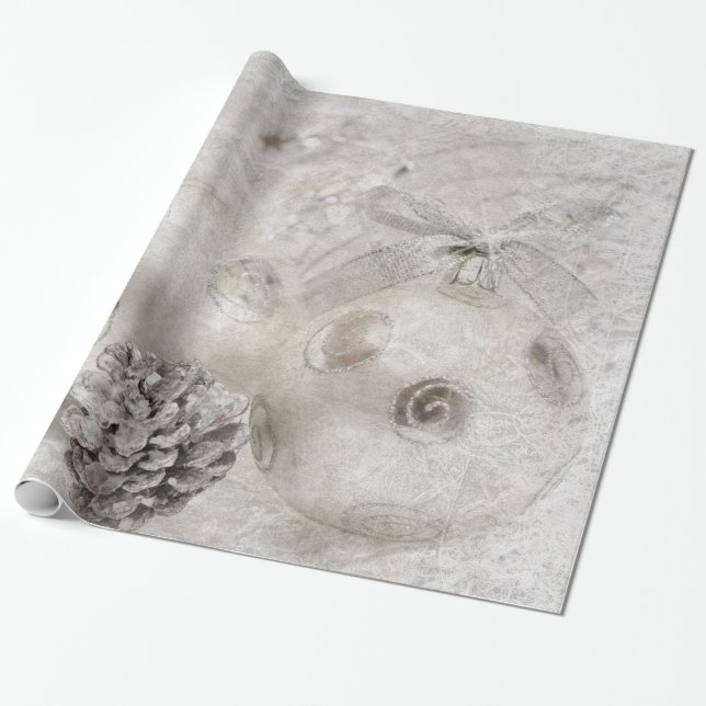 Papel De Regalo Navidad Blanca (Desenrollado)