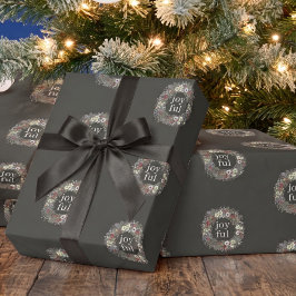Papel De Regalo Navidad Botánica Alegre Personalizada