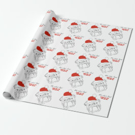 Papel De Regalo Navidad Bulldog