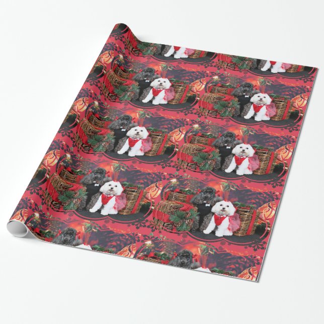 Papel De Regalo Navidad - caniche de Amiche - Tinkerbell maltés (Desenrollado)