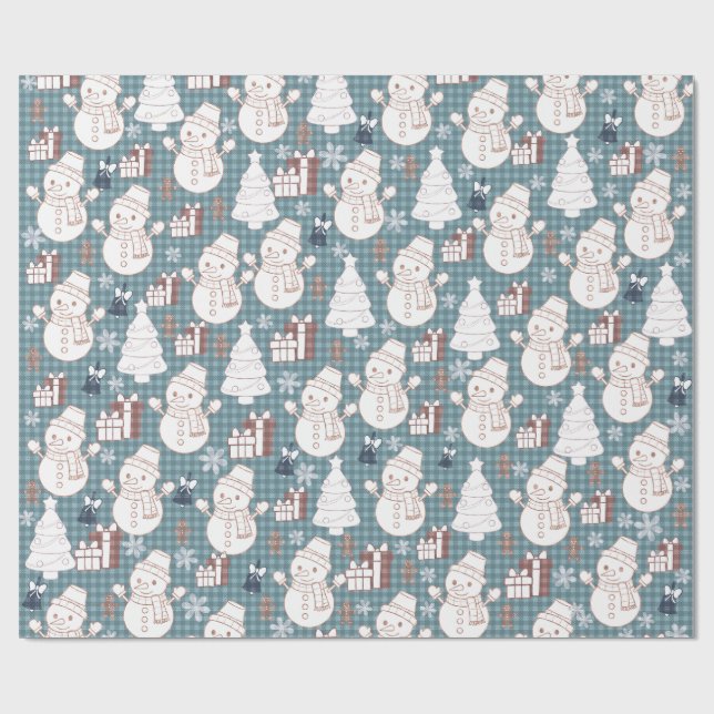 Papel De Regalo Navidad Caprichosa Acogedora  (Superficie plana)
