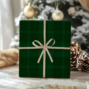 Papel De Regalo Navidad caprichosa de cuadros verdes retro