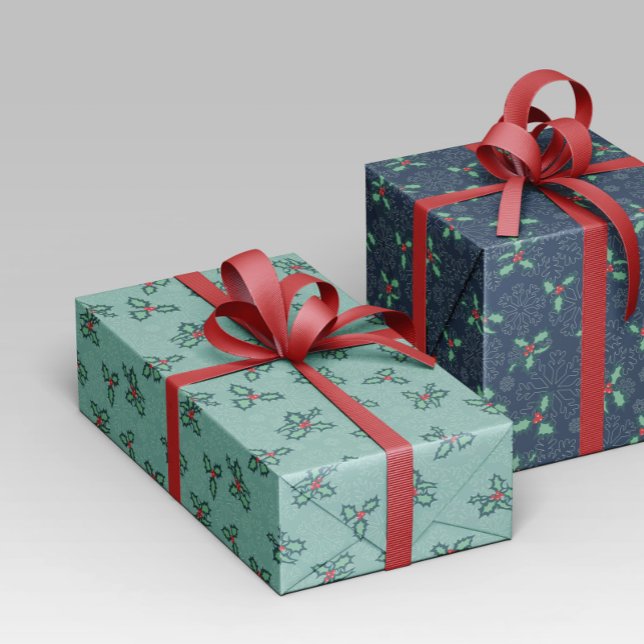 Papel de regalo navidad color turquesa (Subido por el creador)