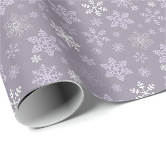 Papel De Regalo Navidad con Copos de Nieve Retro Simples
