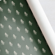 Navidad con Pinos Verdes Rústicos y Beige