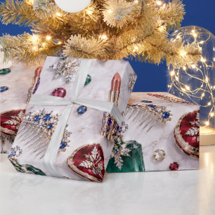Papel De Regalo Navidad Cosméticos Joyas de Lujo